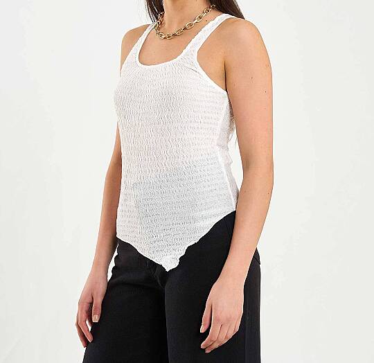 Yakası Açık Asimetrik Bluz - 5